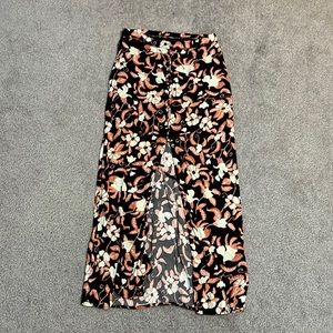 Urban Outfitters Ruth Button-front Floral Maxi Skirt